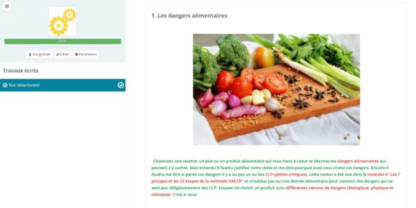 mise en pratique2 HACCP en ligne